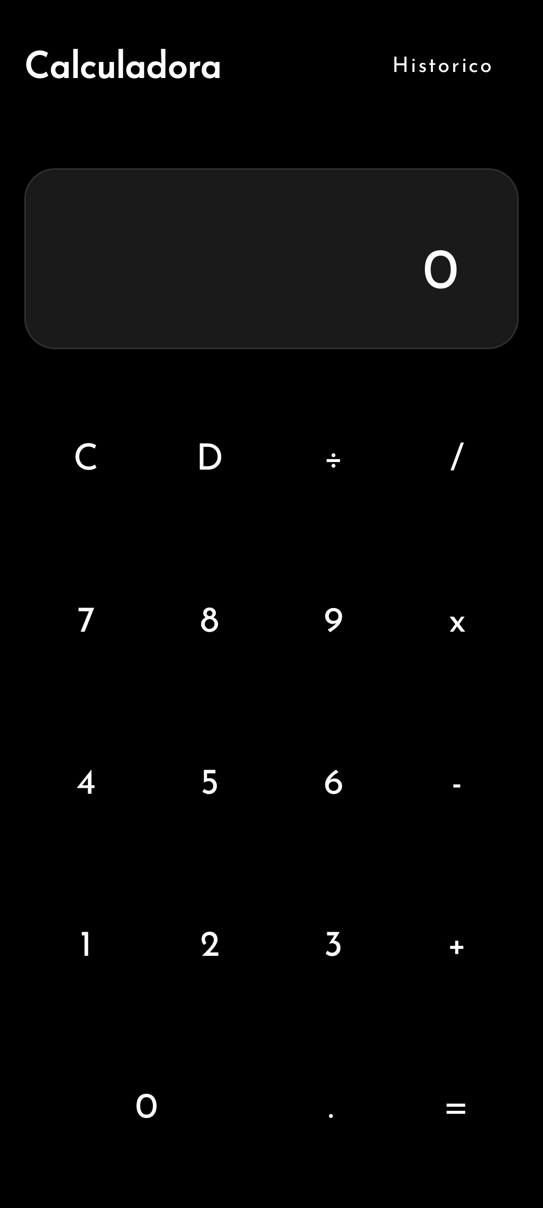 Calculadora do Focus Launcher.